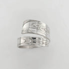 Silver Raven Wrap Ring by Haida artist Andrew Williams