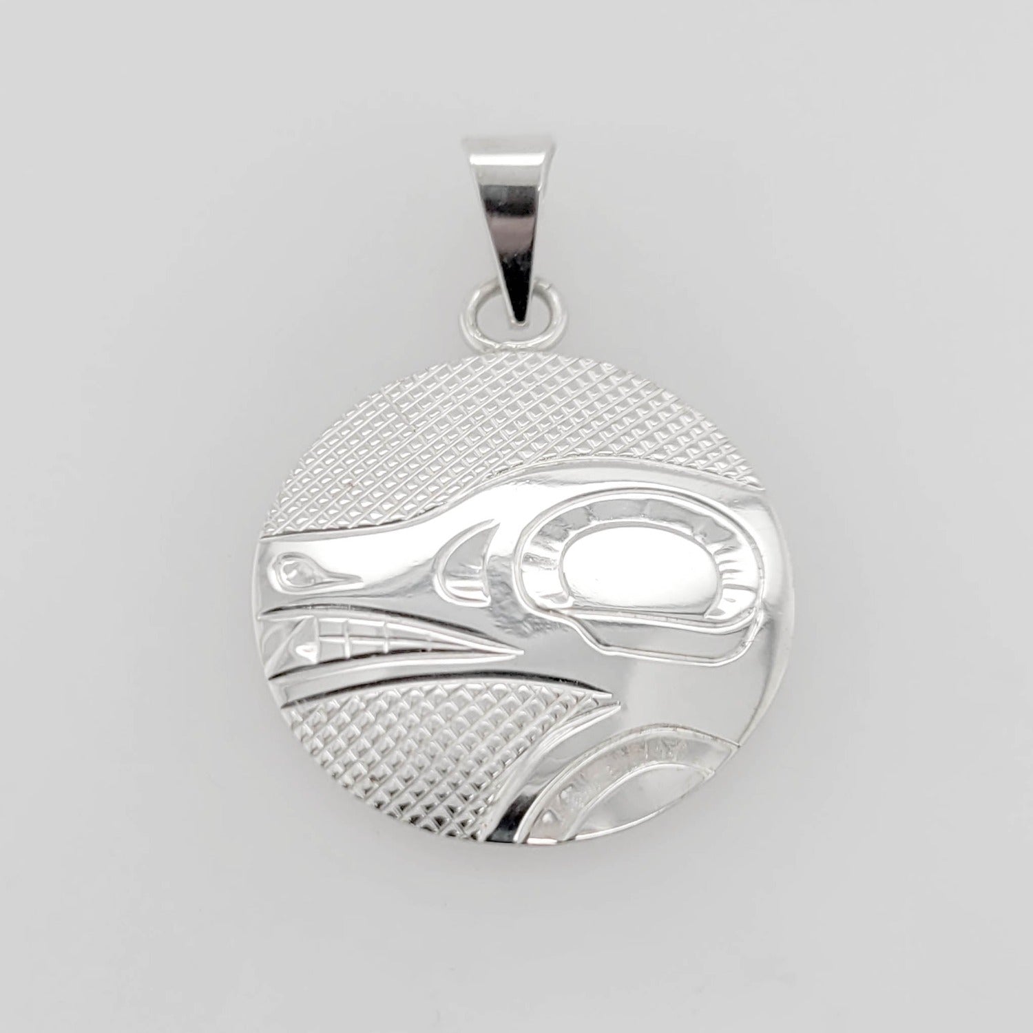 Silver Bear Pendant by Cree artist Justin Rivard