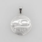 Silver Orca Pendant by Cree artist Justin Rivard