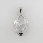 Silver Salmon Pendant by Cree artist Justin Rivard