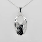 Silver Salmon Pendant by Cree artist Justin Rivard