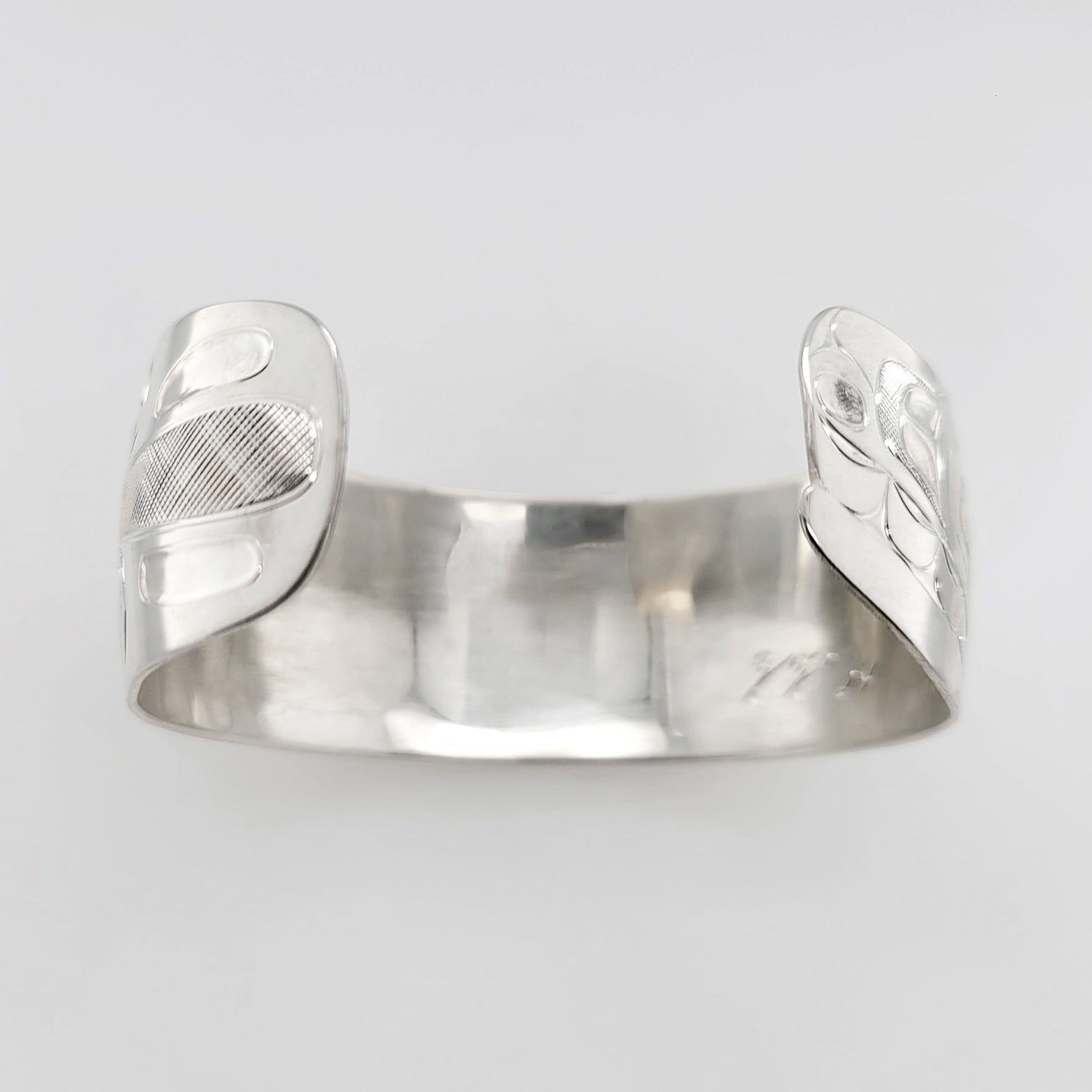 Silver Sea Bear Bracelet by Kelly Robinson, Nuxalk & Nuu-chah