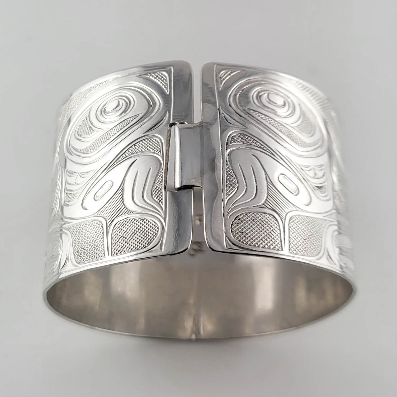 Silver Sea Bear Bracelet by Indigenous artist Joe Wilson