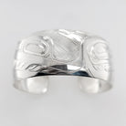 Silver Sea Wolf Bracelet by Nuxalk artist Kelly Robinson