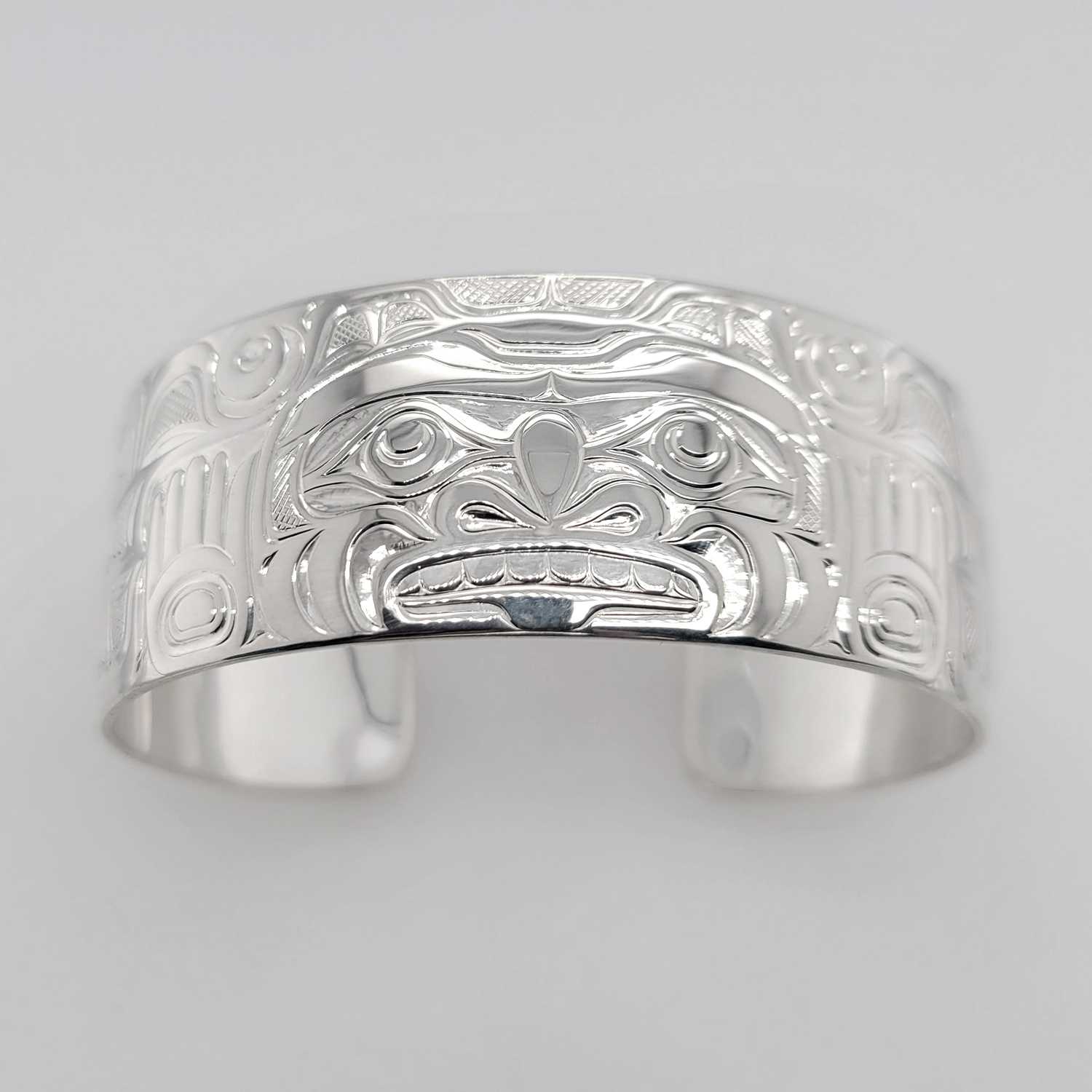 Silver Sisiutl Bracelet by Kwakwaka'wakw artist Joe Wilson