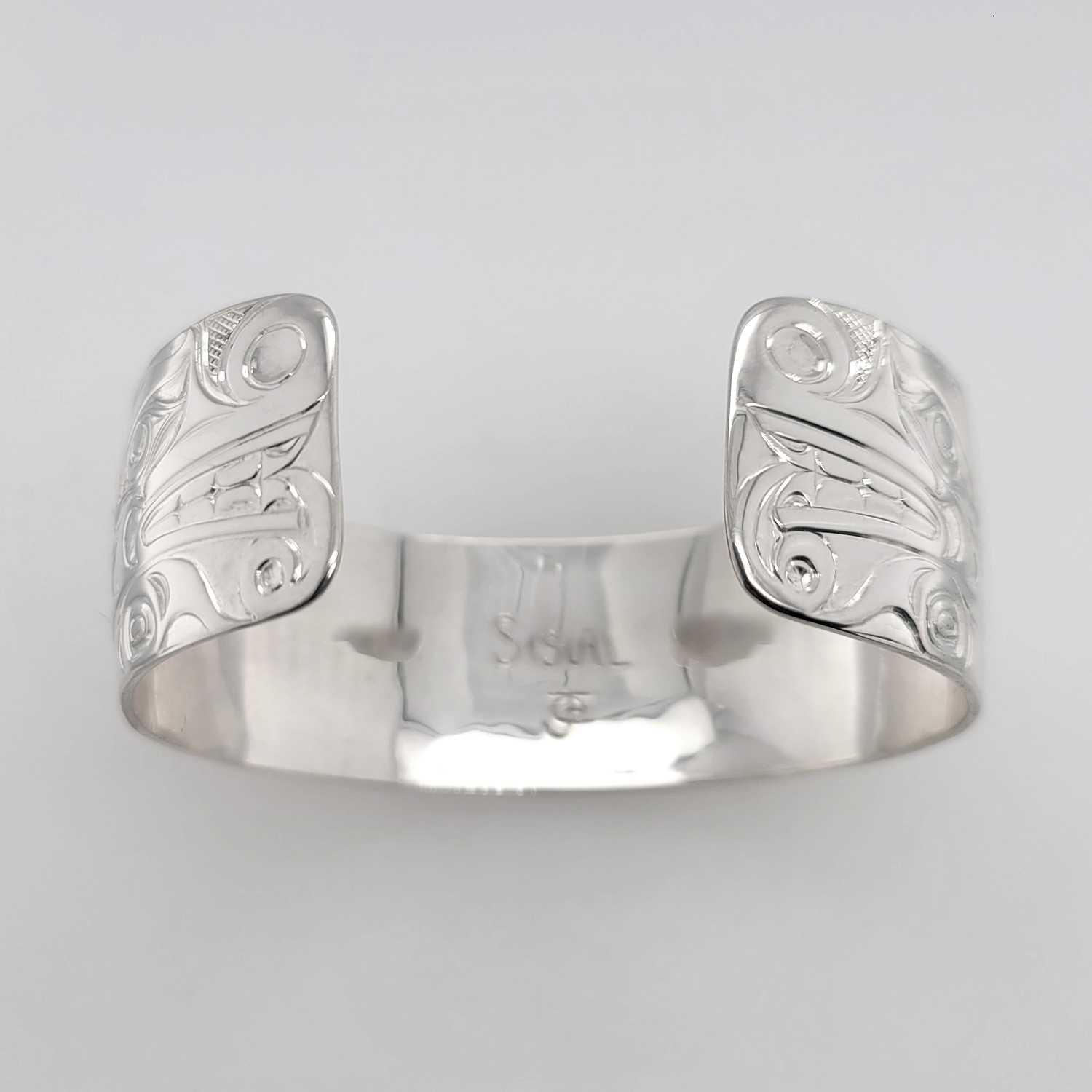 Silver Sisiutl Bracelet by Kwakwaka'wakw artist Joe Wilson