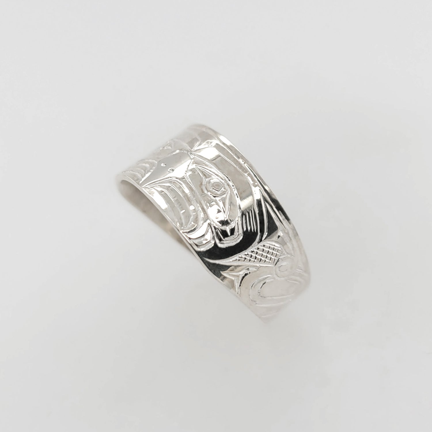 Silver Thunderbird Ring by Kwakwaka'wkaw artist Mike Sedgemore