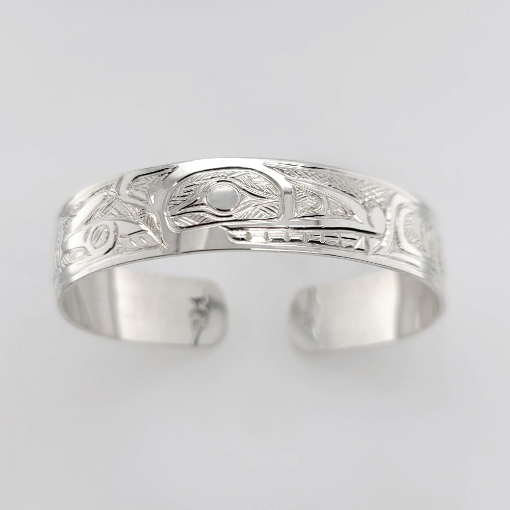 Silver Wolf Bracelet by Tsimshian artist Bill Helin