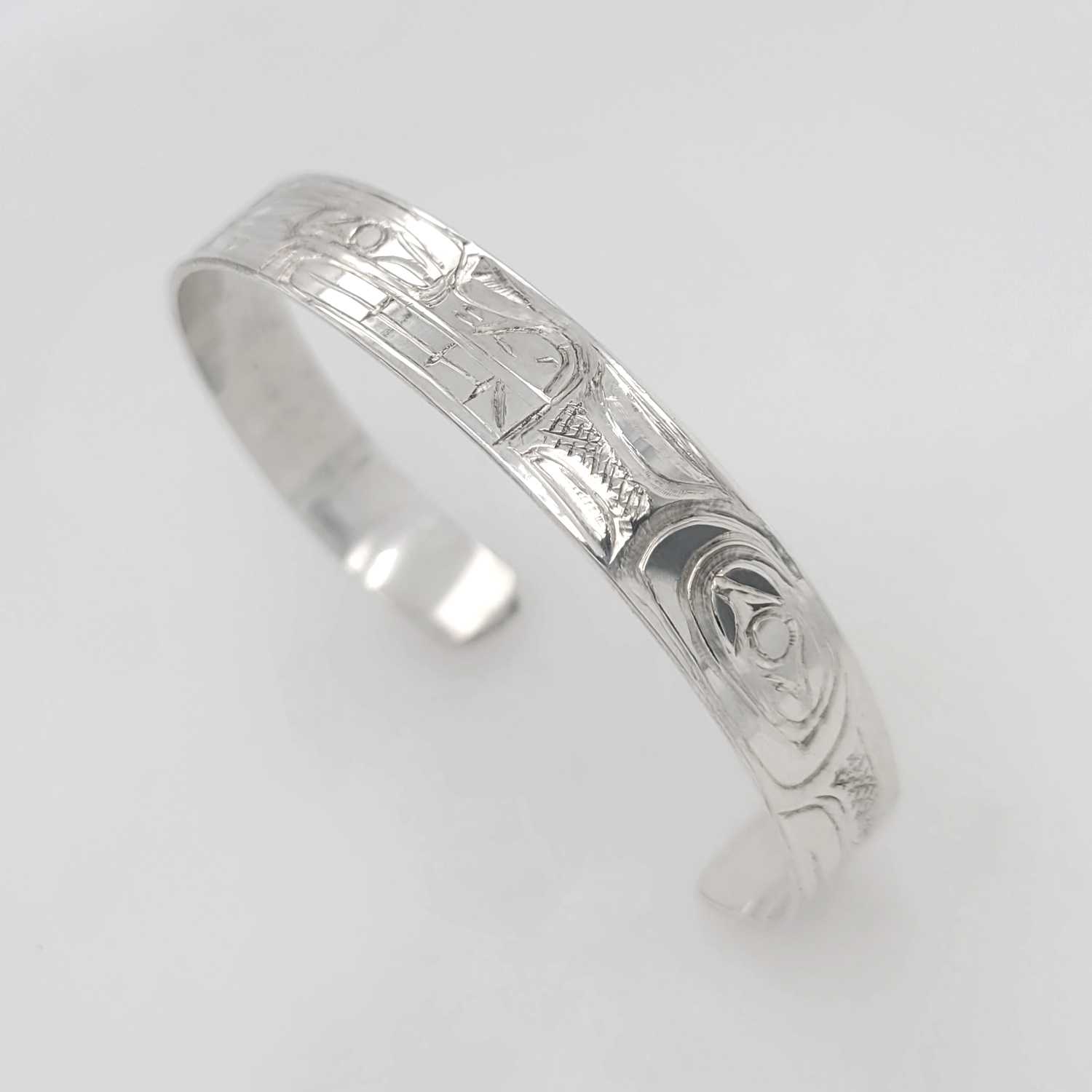 Silver Wolf Bracelet by Kwakwaka'wakw artist Don Wadhams