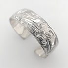 Silver Wolf Bracelet by Kwakwaka'wakw Artist Chris Cook