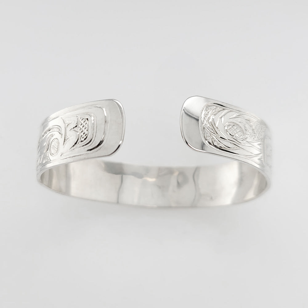 Silver Wolf Bracelet by Tsimshian artist Bill Helin