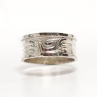 Silver Wolf Ring by Haida artist Carmen Goertzen