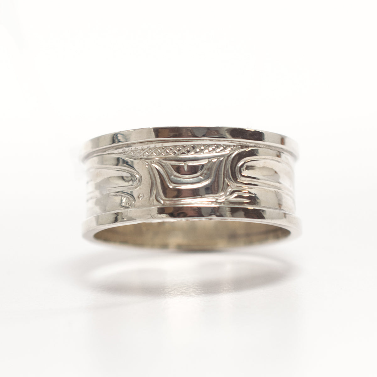 Silver Wolf Ring by Haida artist Carmen Goertzen