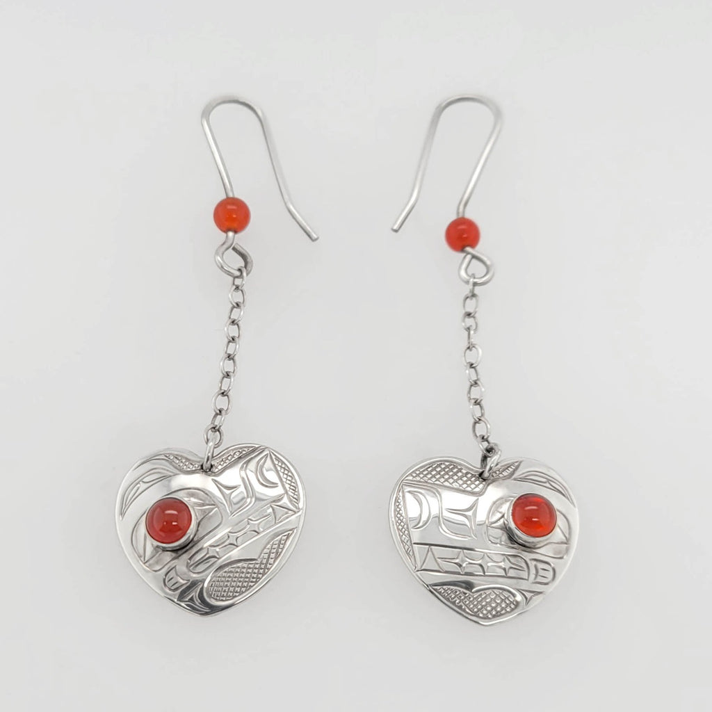 Silver Bear Earrings by Kwakwaka'wakw artist Chris Cook