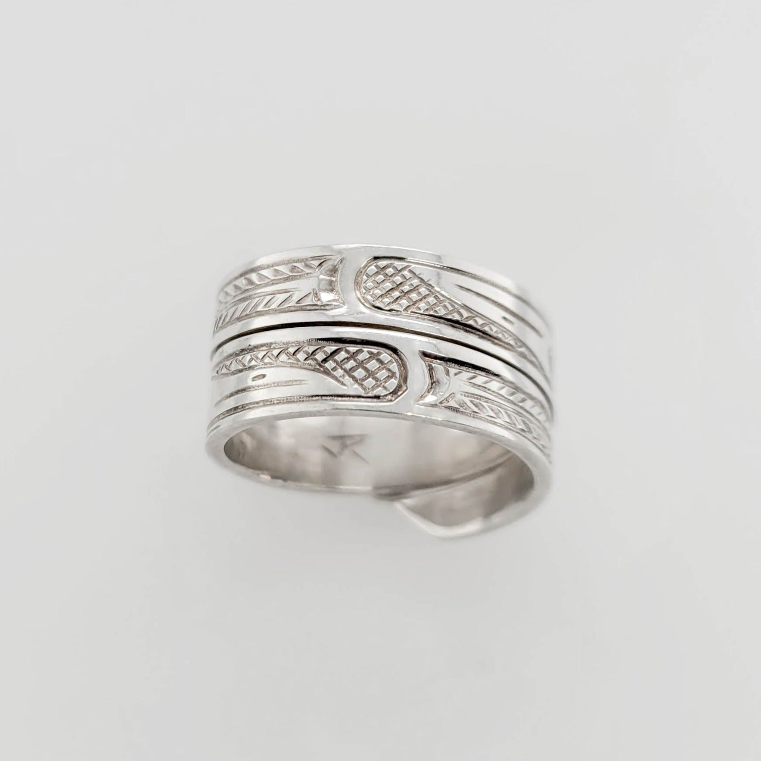 Silver with Amber Raven Wrap Ring by Justin Rivard, Cree – Spirits of ...