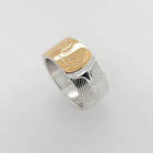 Silver and Gold Moon Ring by Cree artist Justin Rivard