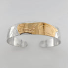 Silver and Gold Bear Bracelet by Cree artist Justin Rivard