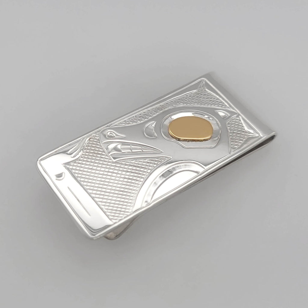 First Nations Silver and Gold Money Clips by Cree artist Justin Rivard