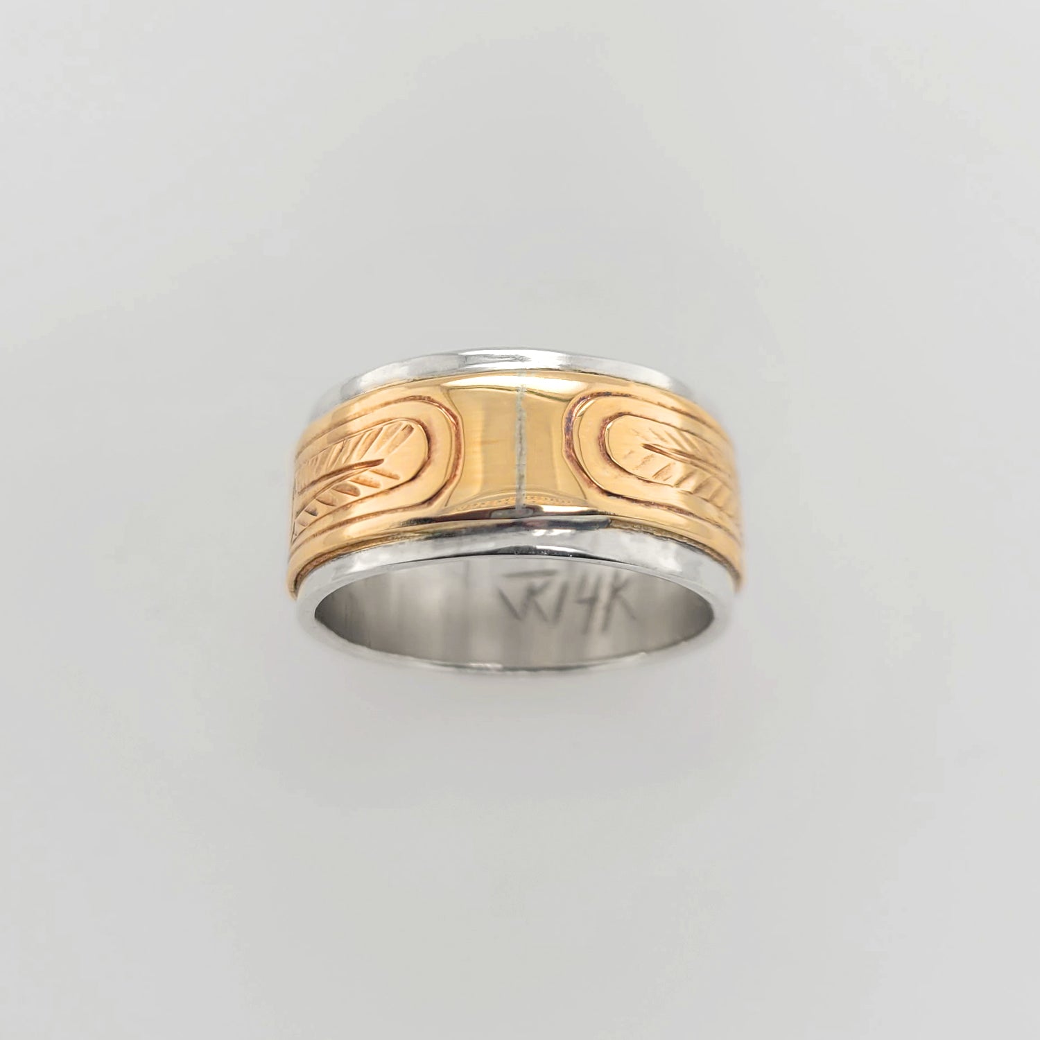 First Nations Silver and Gold Band by Cree artist Justin Rivard