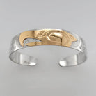 Silver and Gold Eagle Bracelet by Cree artist Justin Rivard