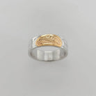 Silver and Gold Eagle Ring by Cree artist Justin Rivard