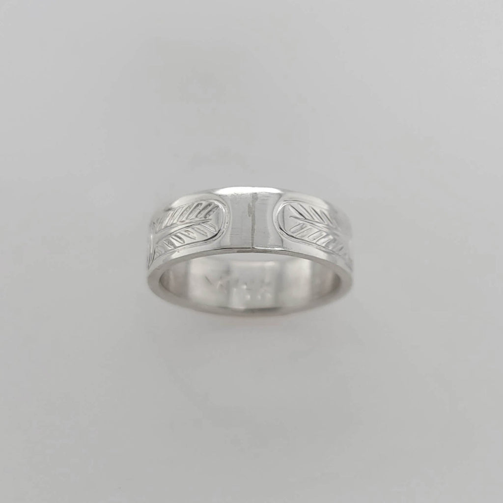Silver and Gold Eagle Ring by Cree artist Justin Rivard