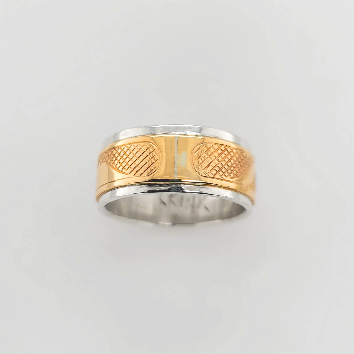 First Nations Silver and Gold Band by Cree artist Justin Rivard