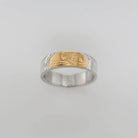 Silver and Gold Orca/Killer Whale Ring by Cree artist Justin Rivard