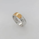 Silver and Gold Orca/Killer Whale Ring by Cree artist Justin Rivard