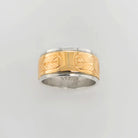 First Nations Silver and Gold Band by Cree artist Justin Rivard