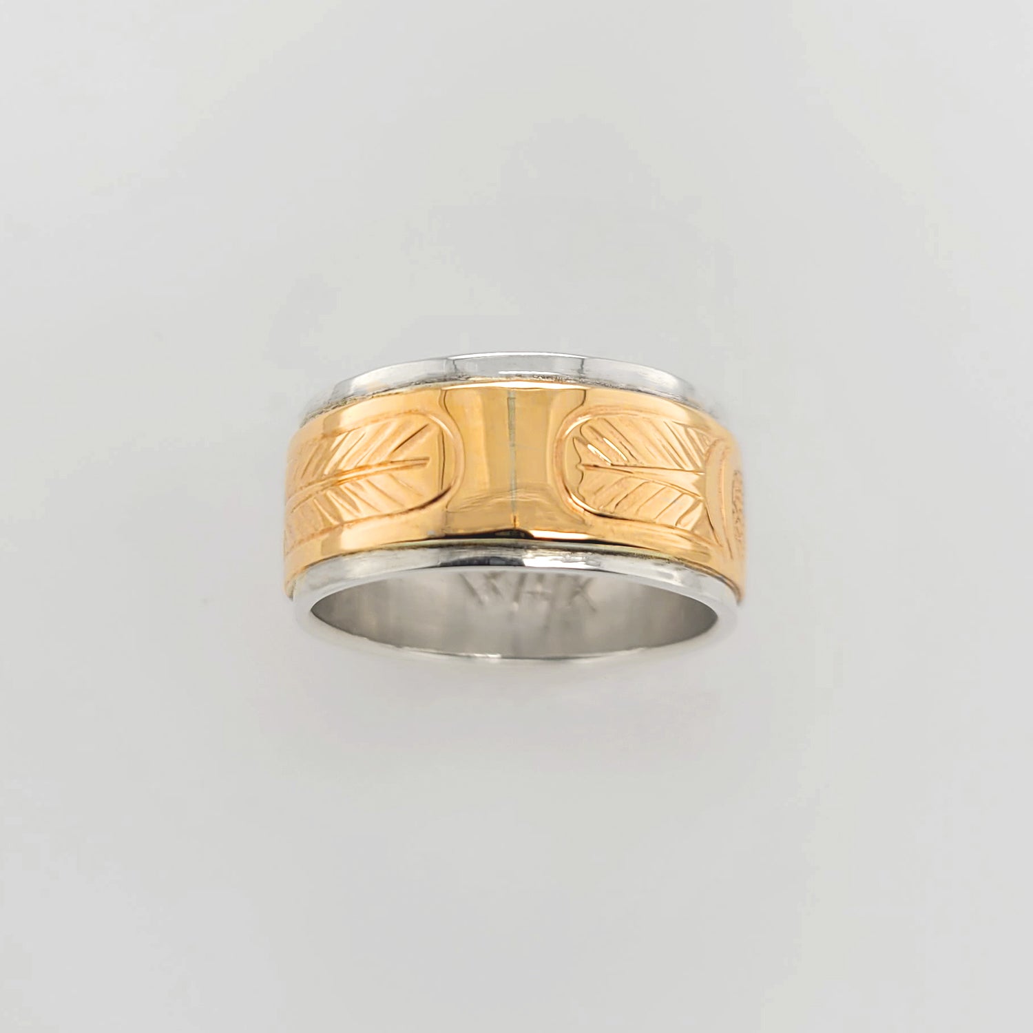 First Nations Silver and Gold Band by Cree artist Justin Rivard