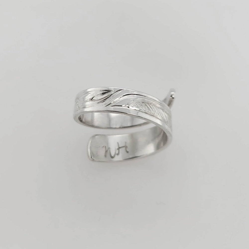 Silver and Gold Wolf Wrap Ring by Tsimshian artist Bill Helin