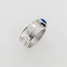 Silver and Lapis Wolf Ring by Cree artist Justin Rivard