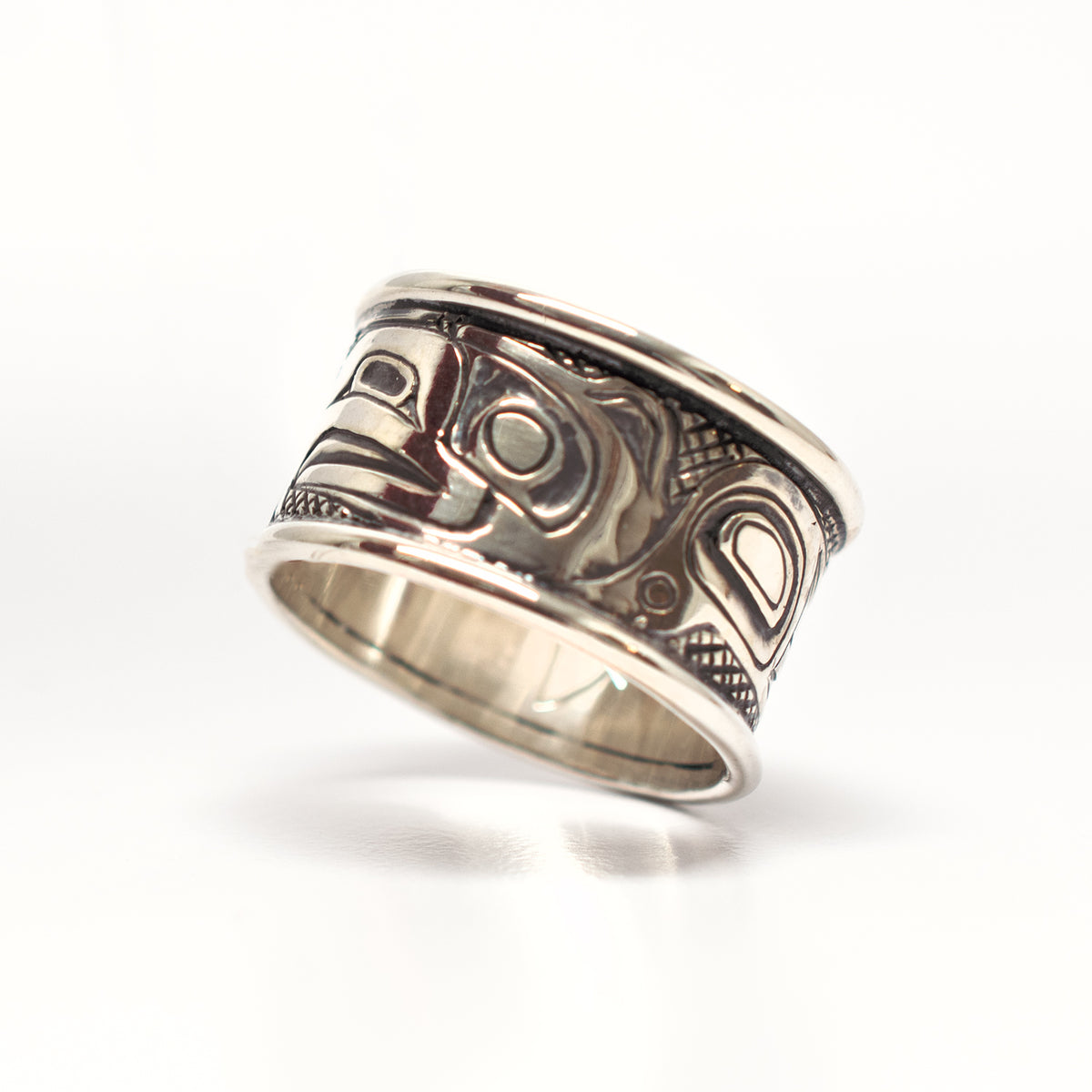 Silver Eagle Ring by Haida artist Carmen Goertzen