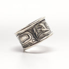 Silver Eagle Ring by Haida artist Carmen Goertzen