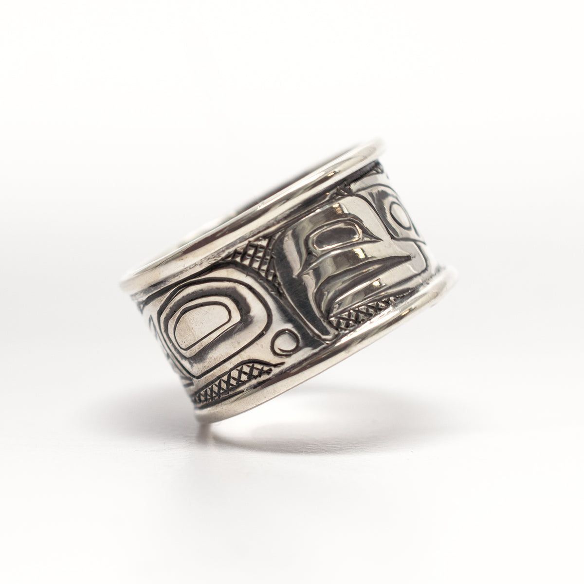 Silver Eagle Ring by Haida artist Carmen Goertzen
