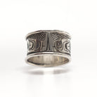 Silver Eagle Ring by Haida artist Carmen Goertzen