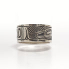 Silver Hummingbird Rung in Haida artist Carmen Goertzen