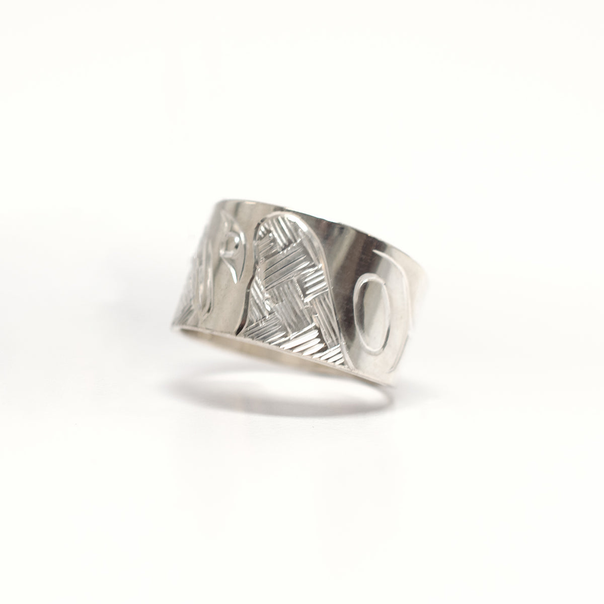 Silver Eagle Ring by Coast Salish artist Jody Sparrow