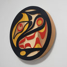 Small Sandblasted Cedar Bear Panel by Kwakiutl artist Trevor Hunt