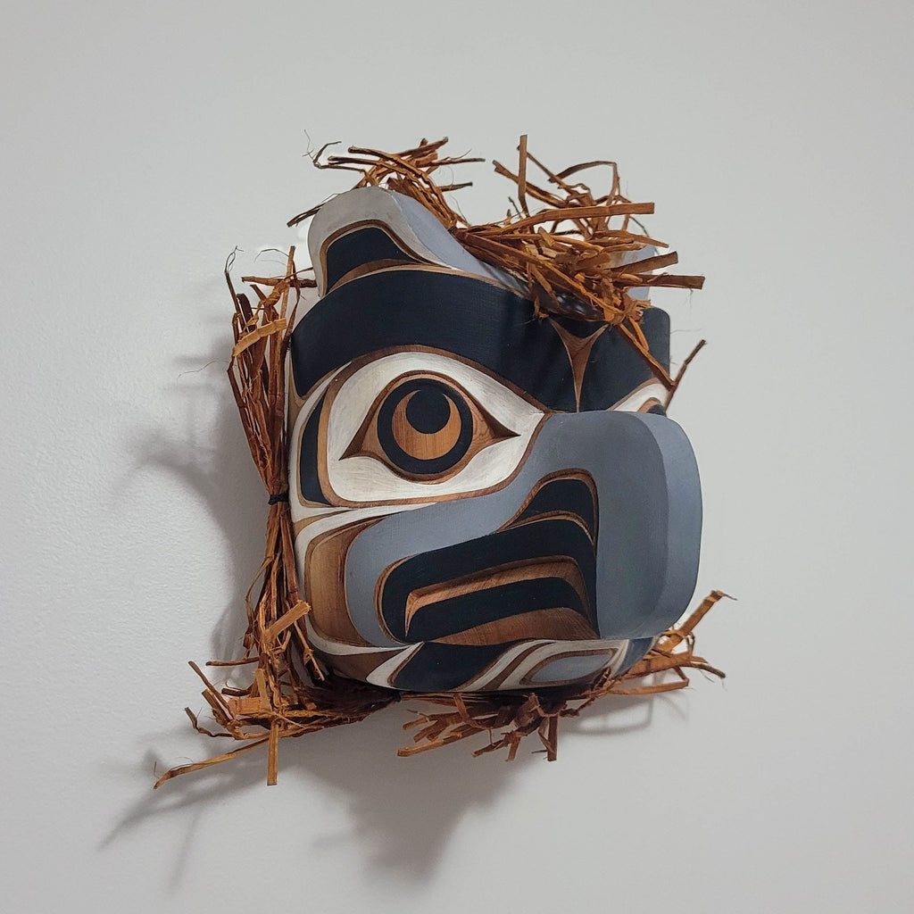Indigenous Owl Mask by Kwakwaka'wakw carver Gilbert Dawson