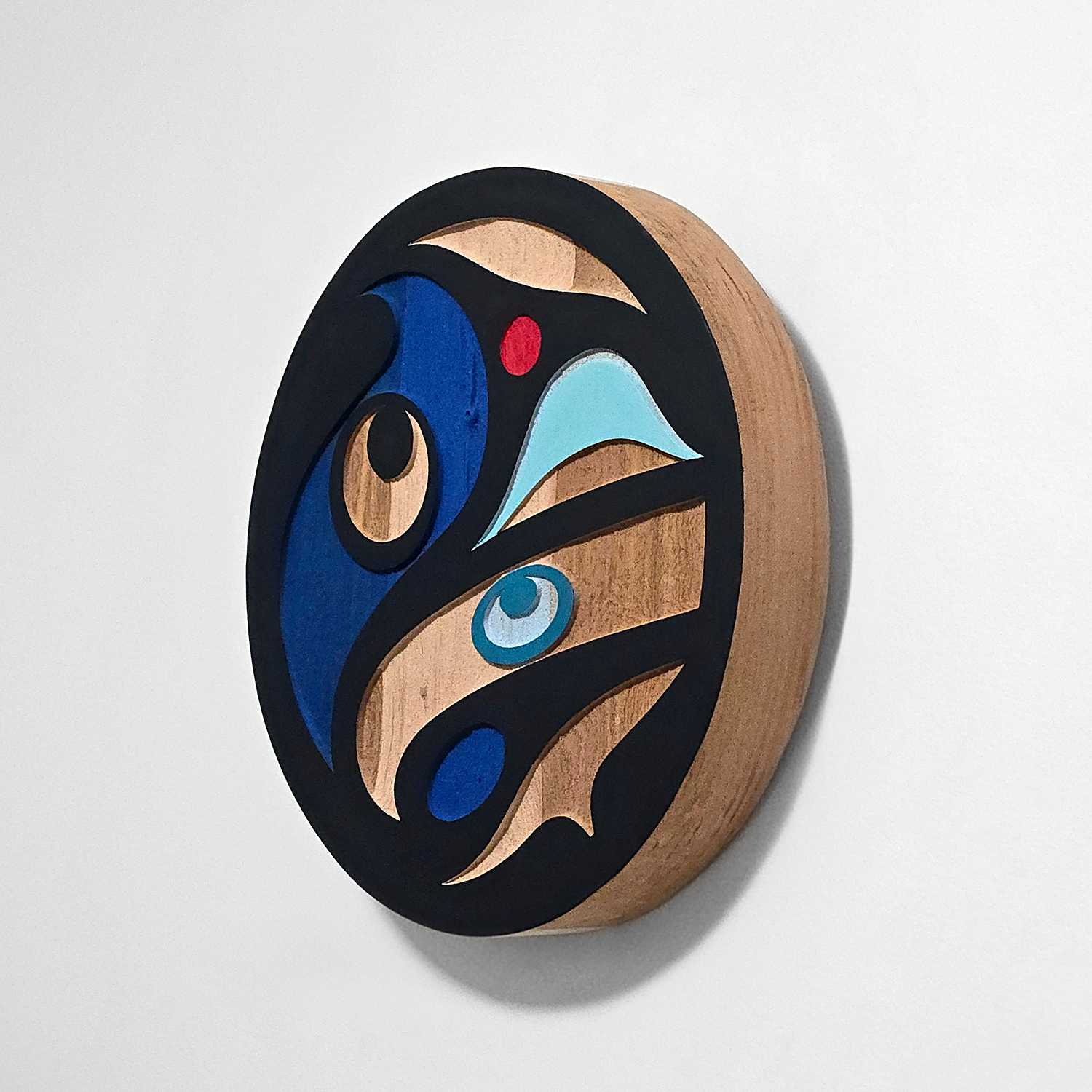 Small Raven Cedar Panel by Trevor Hunt, Kwakiutl – Spirits of the
