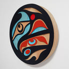 Small Sandblasted Raven Cedar Panel by Kwakiutl carver Trevor Hunt