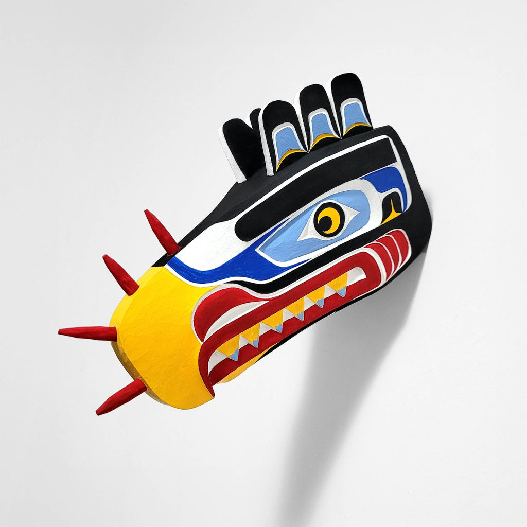 Small sea eagle mask by Kwakwakaʼwakw carver Gilbert Dawson