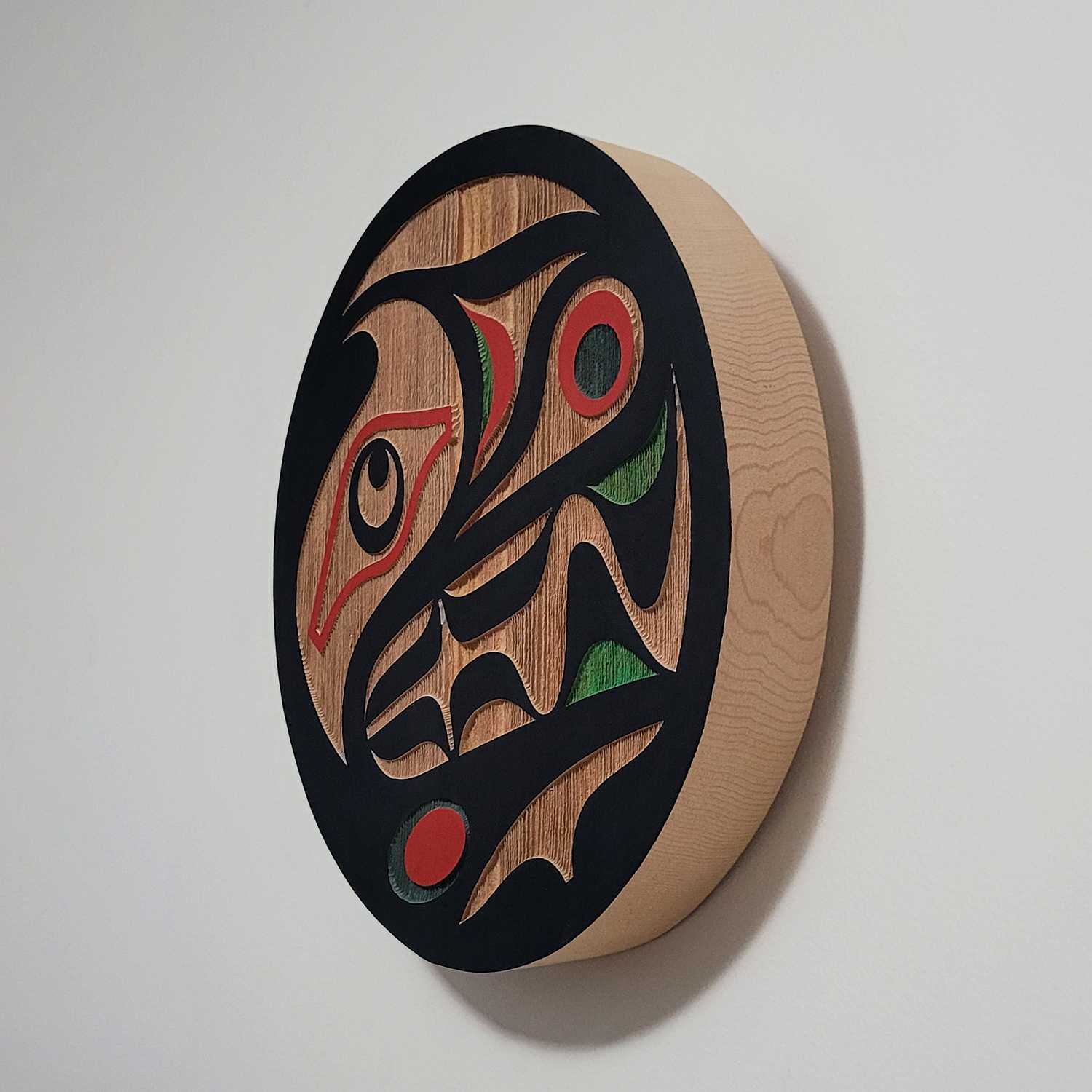 Sandblasted Wolf Panel by Kwakwaka'wakw artist Trevor Hunt