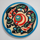 Sandblasted Salmon Cedar Panel by Kwakiutl Native artist Trevor Hunt