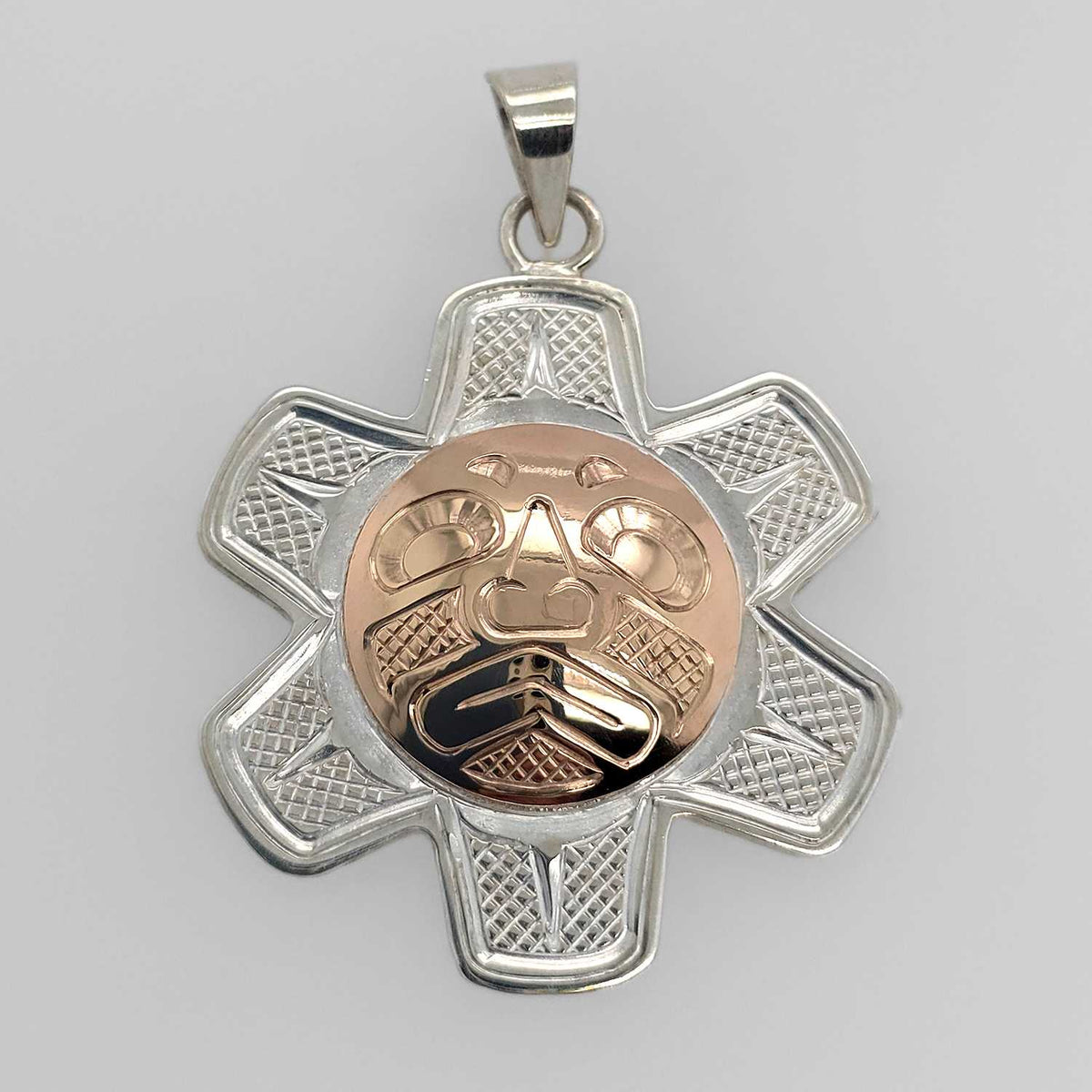 Silver and Gold Sun Pendant by Cree artist Justin Rivard – Spirits of ...