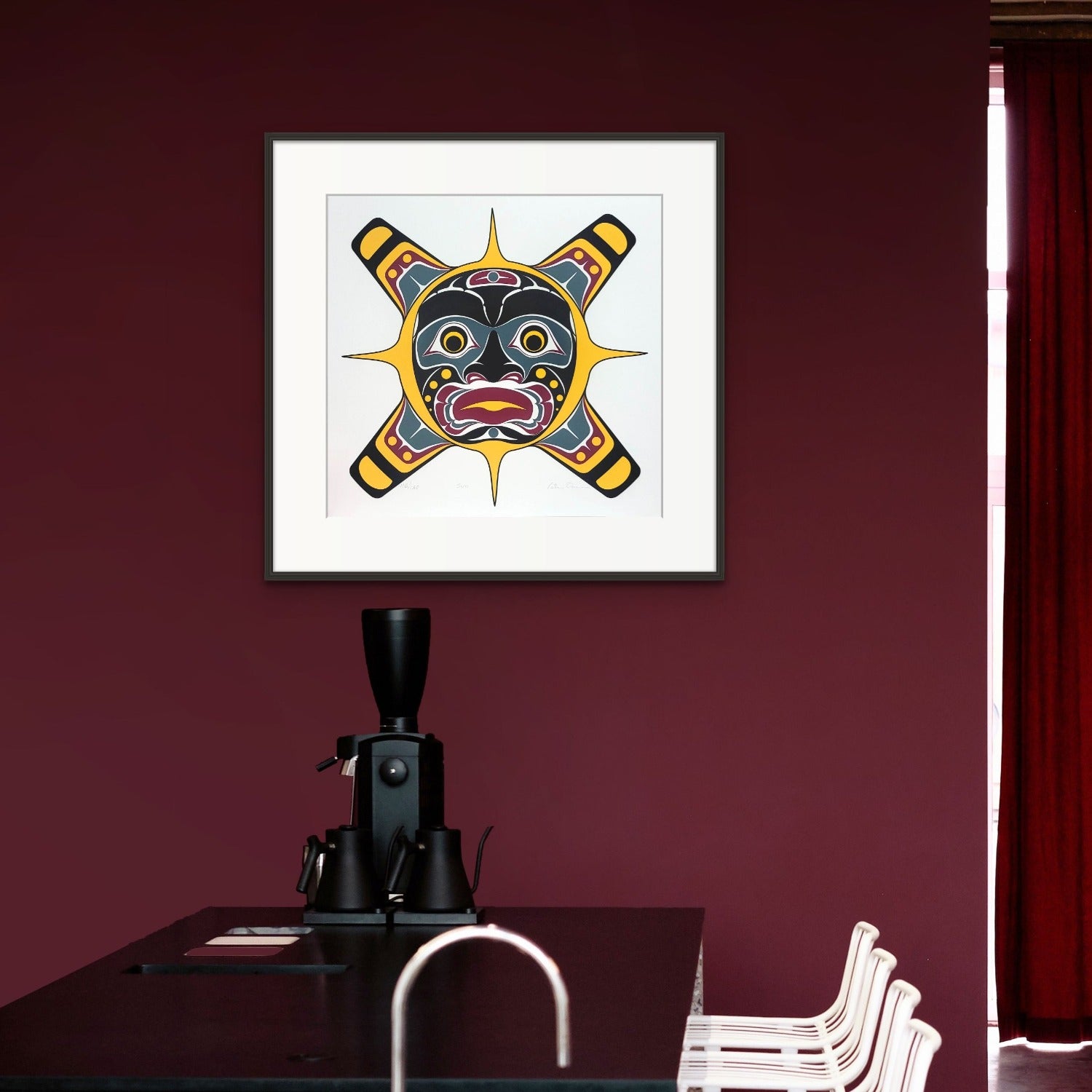 Sun Limited Edition Print by Kwakwaka'wakw artist Peter Dawson