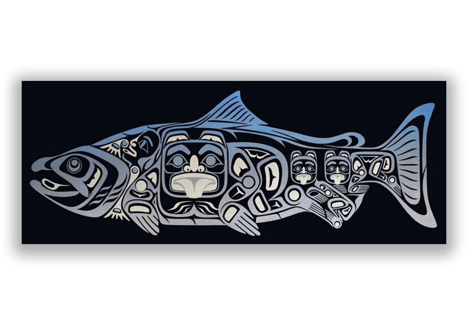 Supernatural Salmon Indigenous Print by Haida artist April White