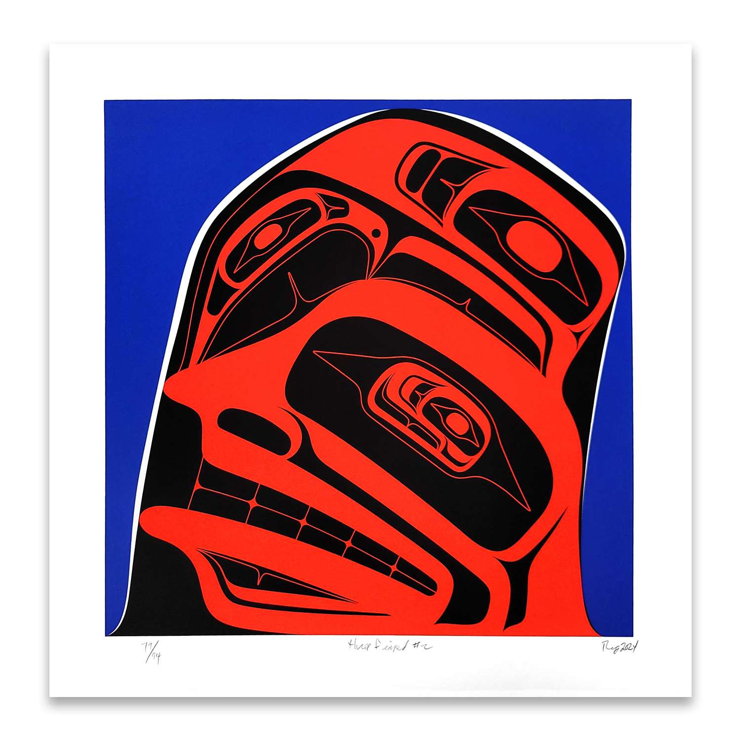 Three Finned Killer Whale Native Print by Haida artist Reg Davidson